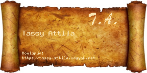 Tassy Attila névjegykártya